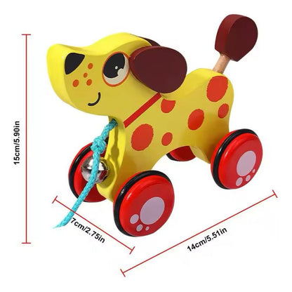 Juguete Animalitos De Arrastre Madera Juego Niños-bebés