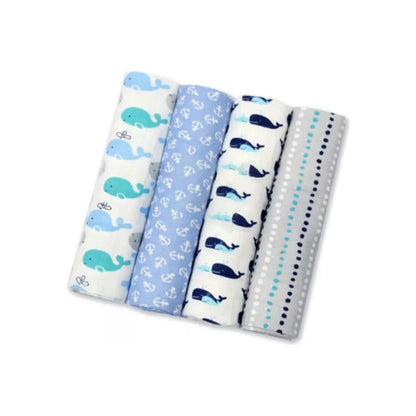 Set 4 Tutos Mantas Bebé Pañales Algodón Multiusos