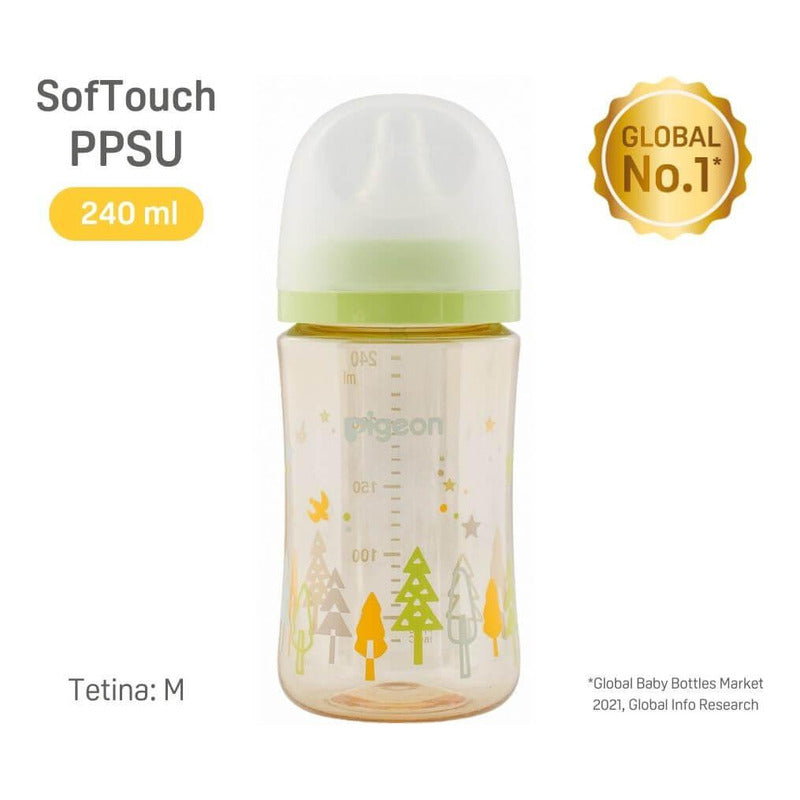 Biberón Mamadera Softouch Pigeon Ppsu Diseños 240ml