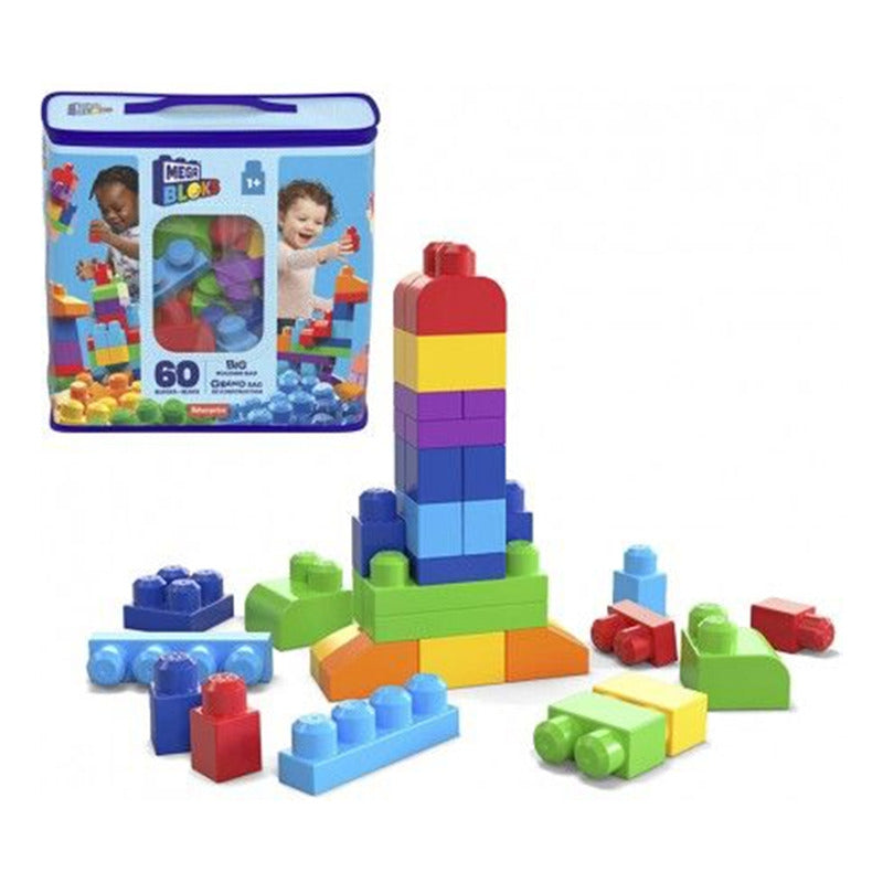 Mega Bloks Bloques Construcción Aprendizaje 60 Pzs + Bolsa 60 Colores