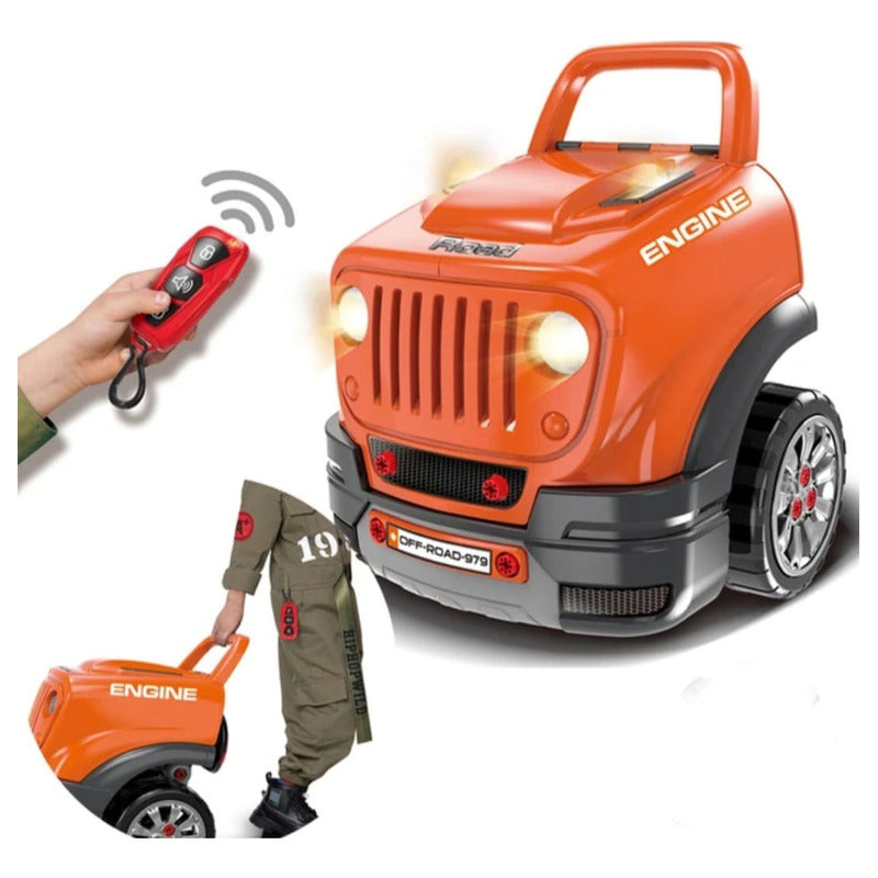 Juego De Mecánicos Jeep-autos Niños Armables