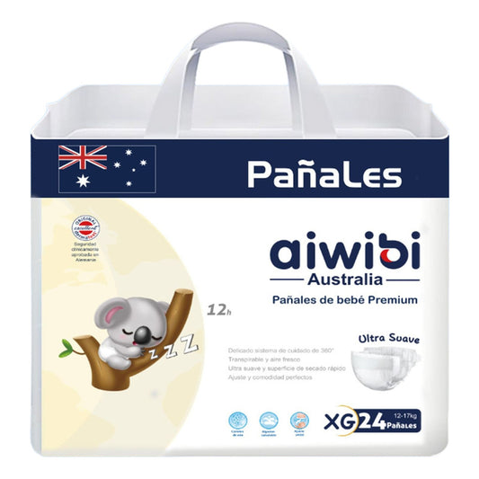 Pañales Premium Aiwibi Ultra Suave Xg 24 Und Extra Grande (XG)