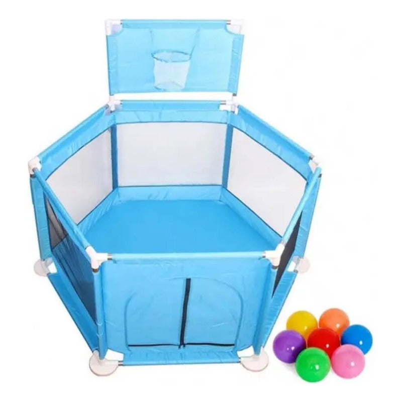 Corral De Juego Seguridad Bebe Con Aro Y Pelotas