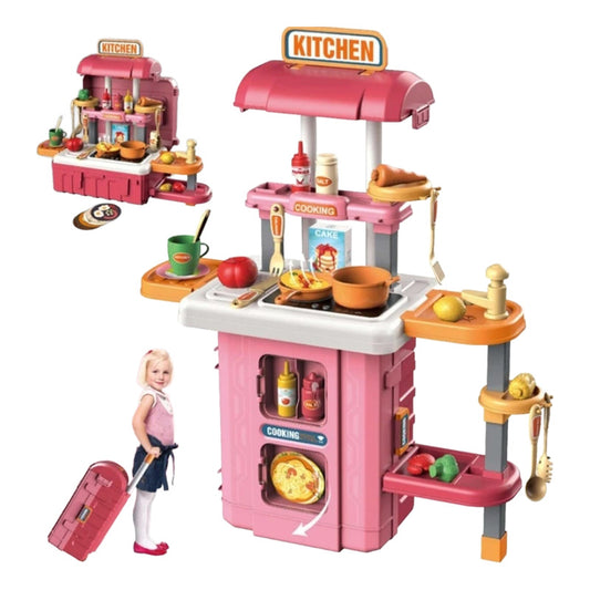 Set Cocina Juguete Maleta Juego De Roles Niños