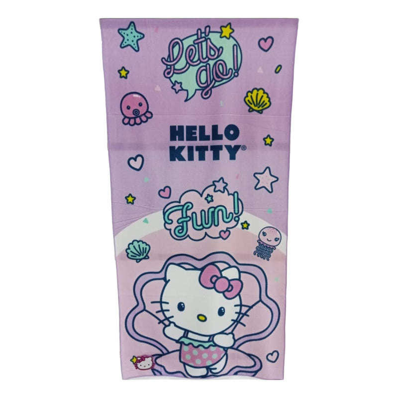 Toalla De Playa Hello Kitty Multiusos Niños-niñas