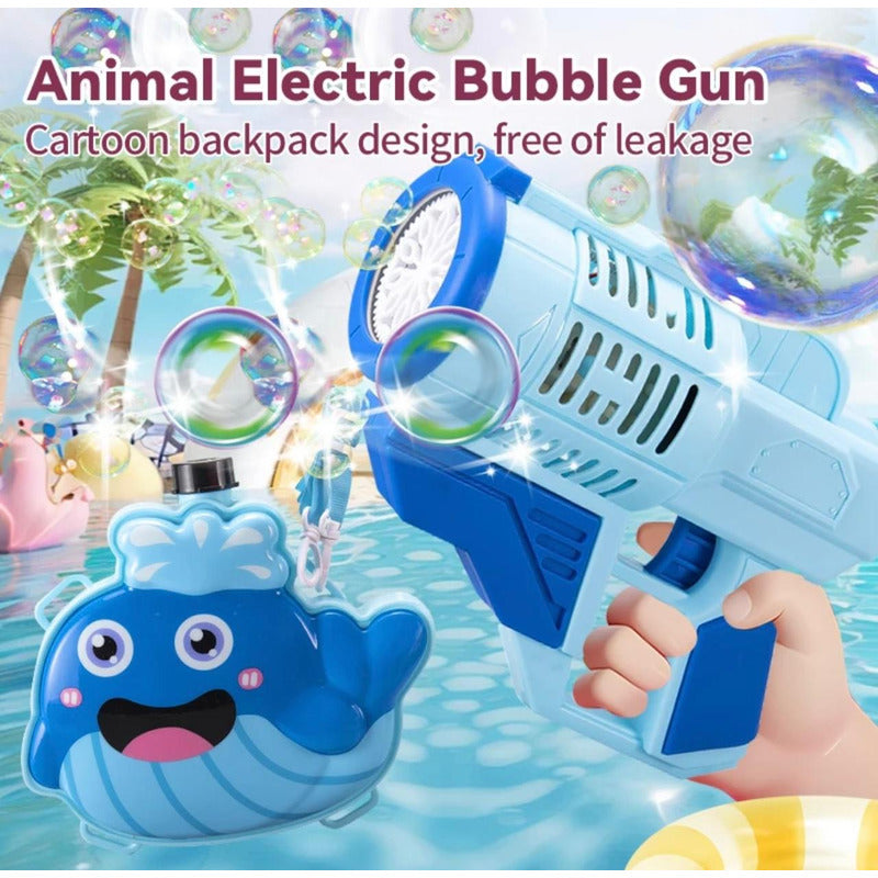 Pistola Burbuja Lanza Burbuja Con Deposito Personajes Niños