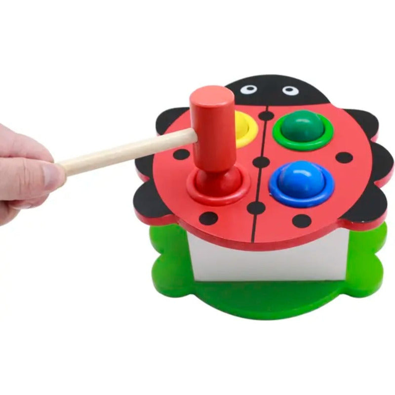 Juego Pega Topo De Madera Chinita Juego Didáctico Niños
