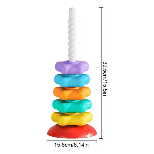 Torre De Encaje Giratoria Juego De Apilar Niños