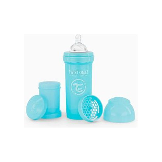 Mamadera Twistshake Anti-cólico 260ml Azul Liso