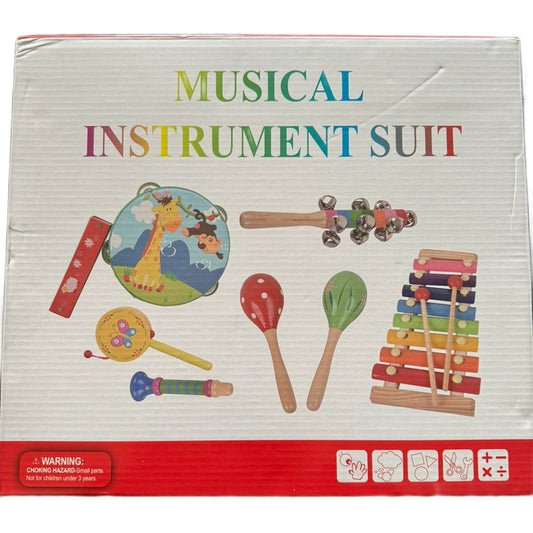 Set Instrumentos Musical Sensorial Madera Para Niños