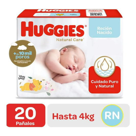 Pañales Huggies Natural Care  Rn 40 Unid Recién Nacido (rn) Sin Género