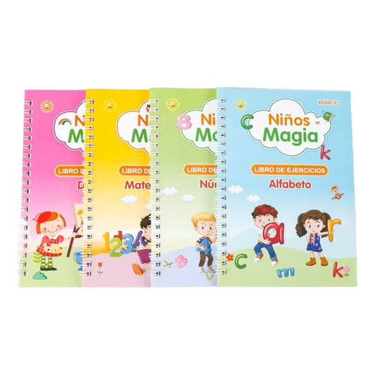 Set Libro De Caligrafía De Pintura Mágica Niños Aprendizaje