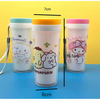 Vaso Con Tapa Diseño Kawaii Personajes Sanrio Niños