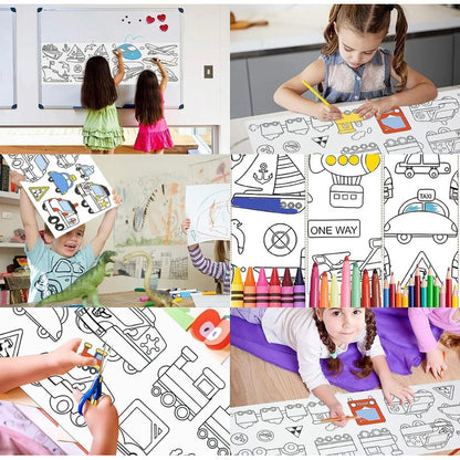 Rollo Papel Para Colorear Dibujo Para Niños Manualidades