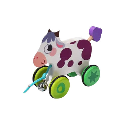 Juguete Animalitos De Arrastre Madera Juego Niños-bebés