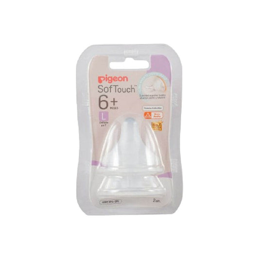 Tetina Pigeon Softouch Repuesto Boca Ancha Talla L +6m
