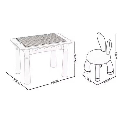Juego  Didáctico Mesa Bloques De Construcción Multifunción