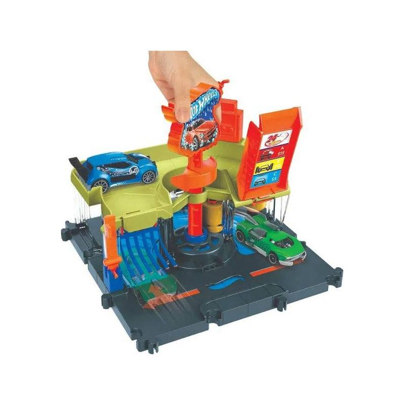 Juego Estación De Lavado Hot Wheels City Multicolor