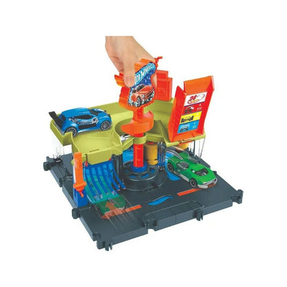 Juego Estación De Lavado Hot Wheels City Multicolor
