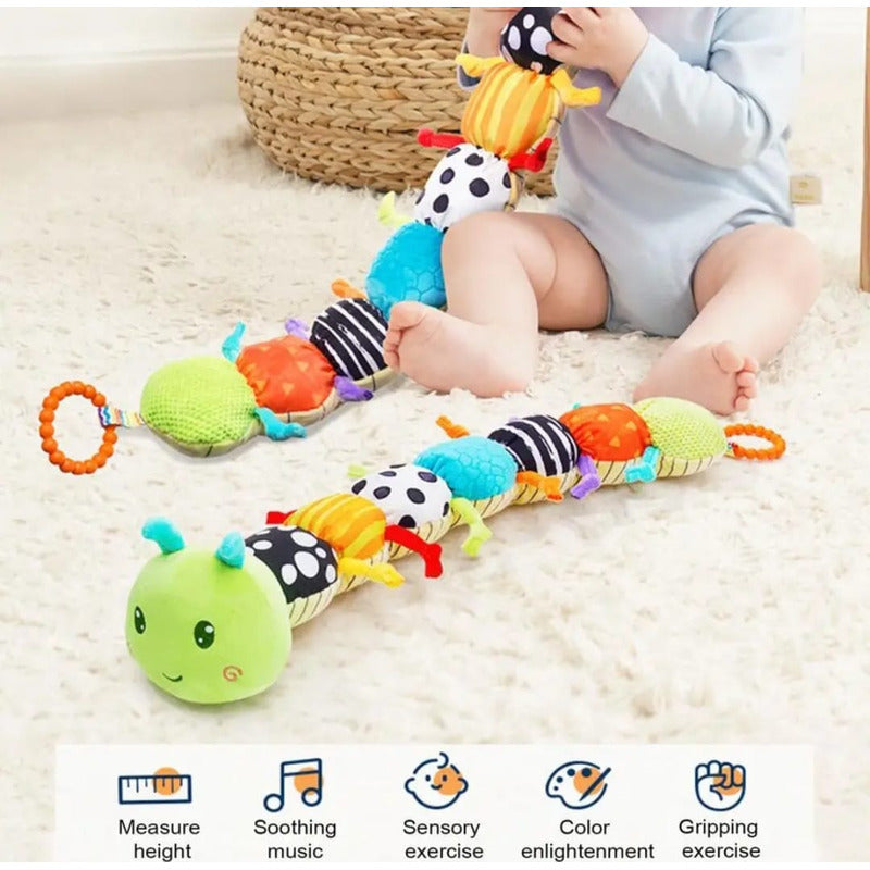Peluche Gusano Sensorial Oruga Niños Multicolor Infantil