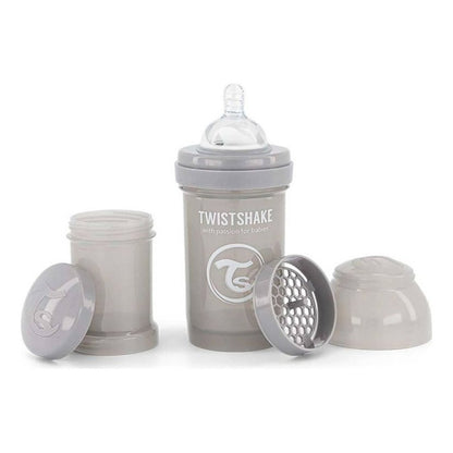 Mamadera Twistshake Anti-cólico 180ml Gris Liso