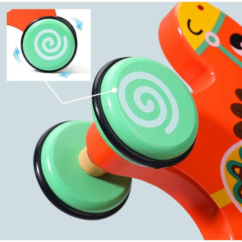 Juguete Animalitos De Arrastre Madera Juego Niños-bebés