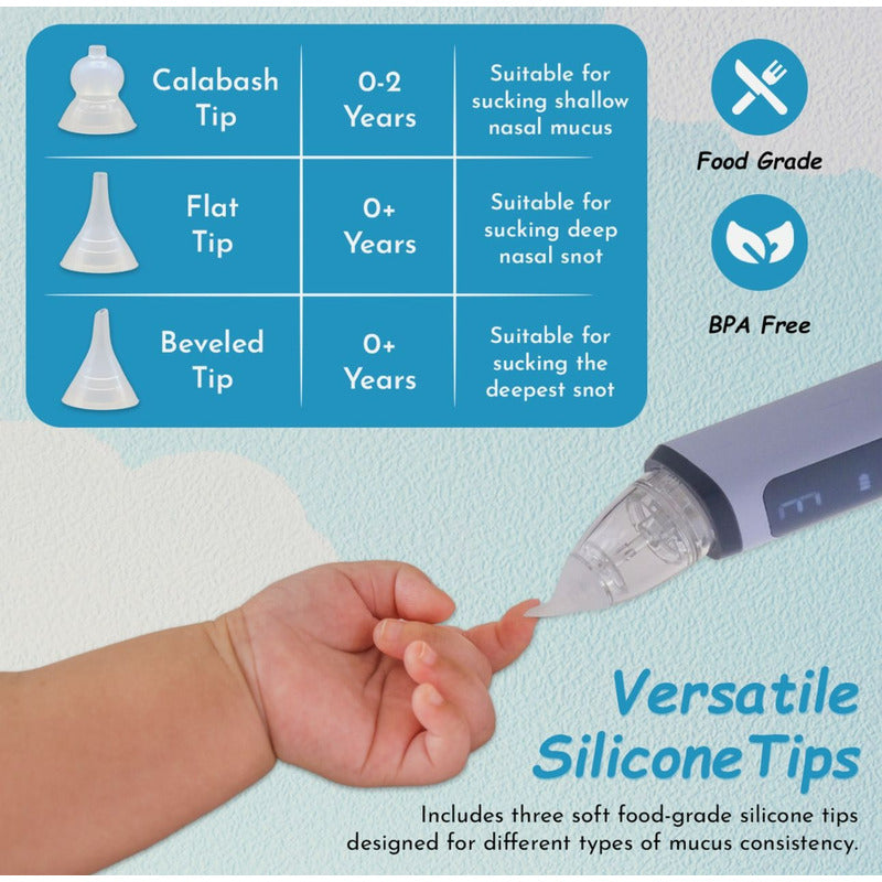 Aspirador Nasal  Bebe Saca Mocos Eléctrico Con Estuche Blanco