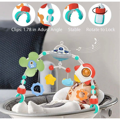Arco Móvil Estimulación Bebé Coche-cuna-sillas Astronauta