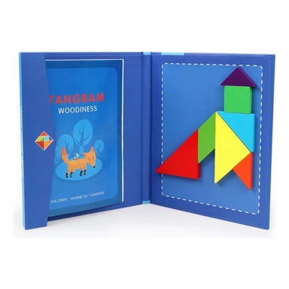 Juego Didactico Tangram 3d  Magnetico - Madera Para Niños