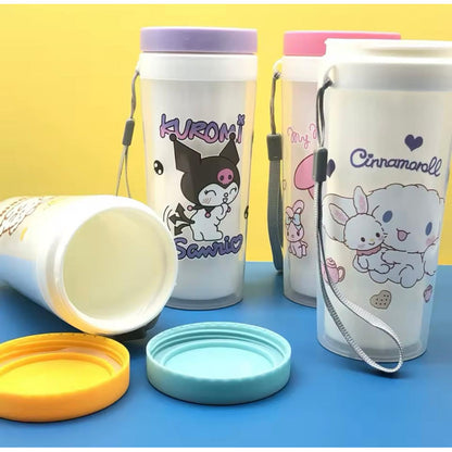 Vaso Con Tapa Diseño Kawaii Personajes Sanrio Niños