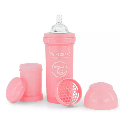 Mamadera Twistshake Anti-cólico 260ml Rosa Liso