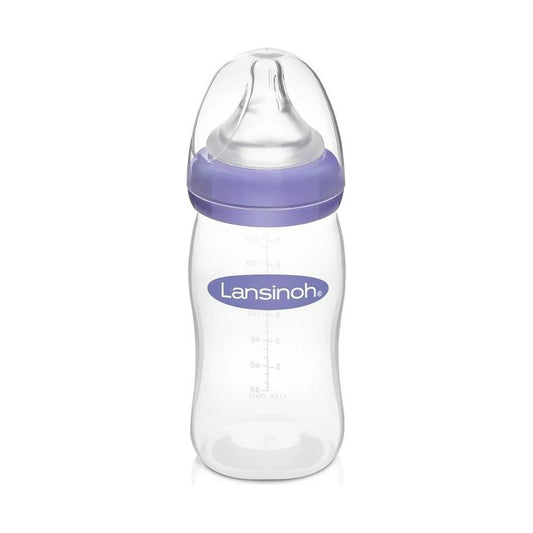 Mamadera Natural Wave Nipple Lansinoh 240ml Blanco