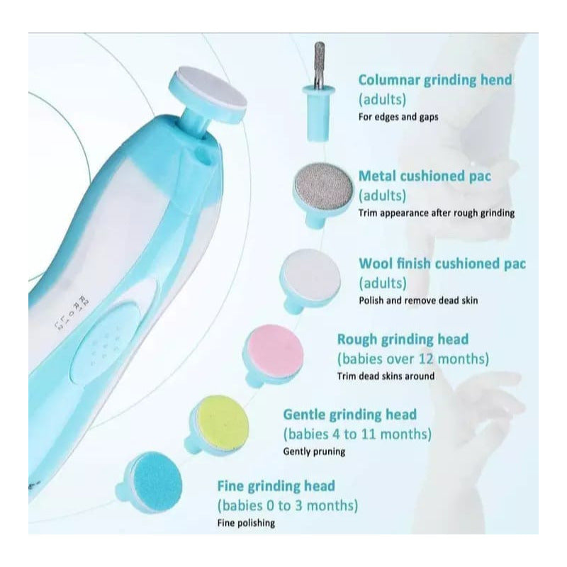Lima De Uñas Para Bebe Eléctrico/ Cortador De Uñas Bebe