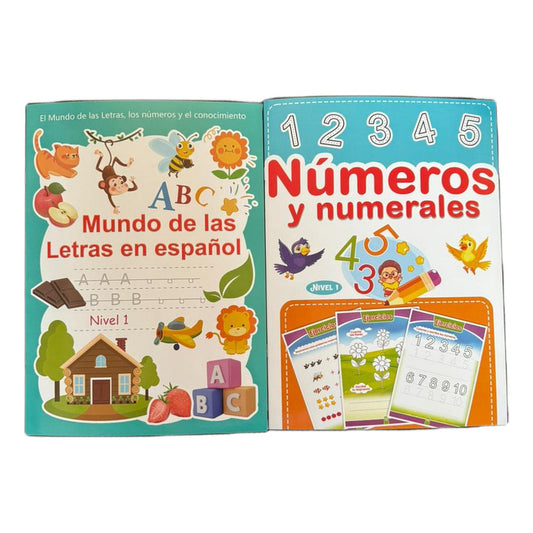 Pack Libro Caligrafía De Números Y Letras Niños