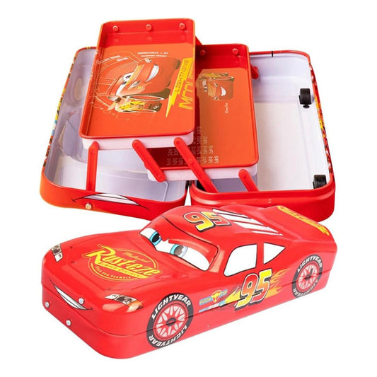 Cartuchera Estuche Metal Cars Niños