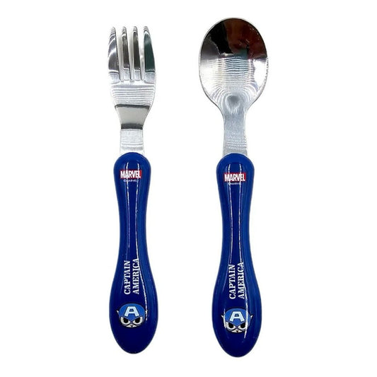 Set De Cubiertos Acero Cuchara Y Tenedor Super Héroes