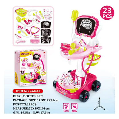 Carro Doctor Juguete Didáctico Juego De Roles Niños Rosa