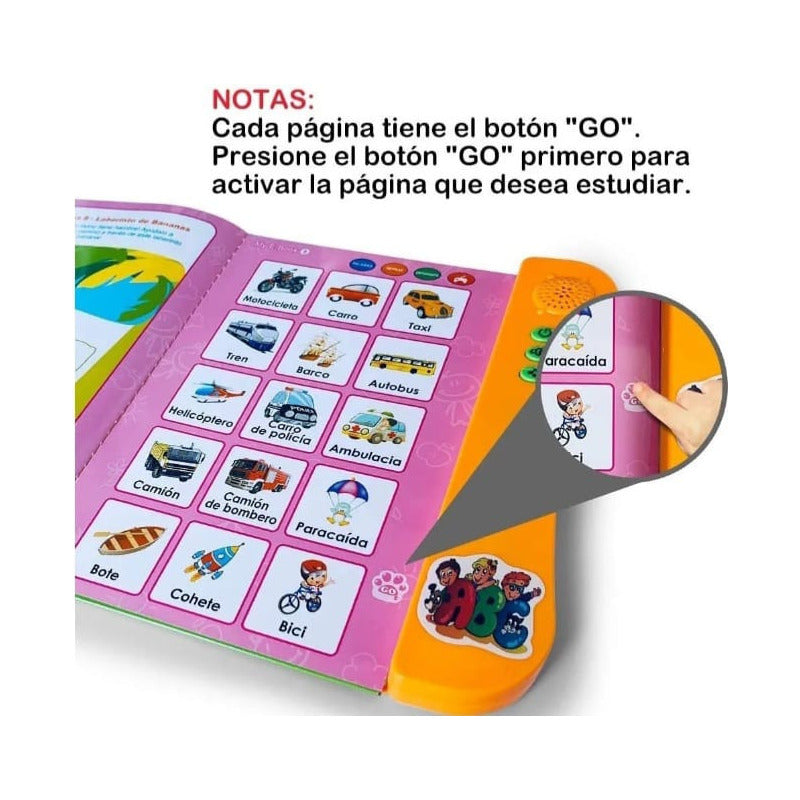 Libro Didáctico Interactivo Aprendizaje Bilingüe Para Niños