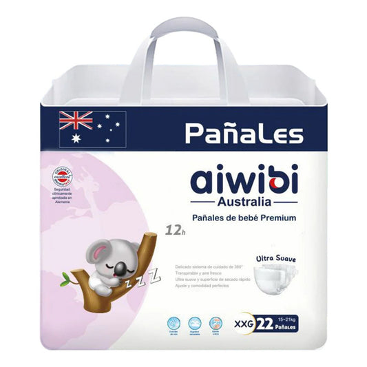 Pañales Premium Aiwibi Ultra Suave Xxg 22 Und Extra Extra Grande (xxg)