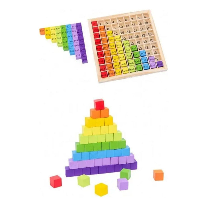 Juego De Aprendizaje Tabla De Multiplicar Madera - Niños