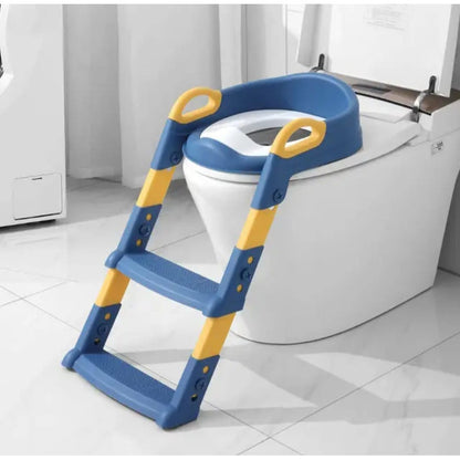 Asiento Adaptador Escalera Inodoro Wc Para Niños Acolchado