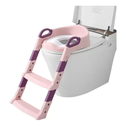 Asiento Adaptador Escalera Inodoro Wc Para Niños Acolchado