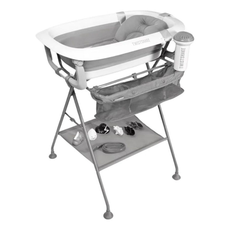 Bañera Plegable Twistshake Con Soporte Pack Baño Accesorios Blanco Bañera Plegable Con Cojin