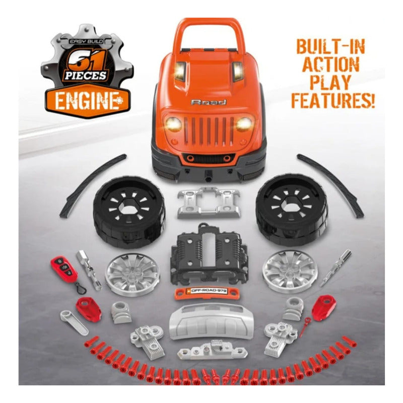 Juego De Mecánicos Jeep-autos Niños Armables