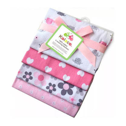 Set 4 Tutos Mantas Bebé Pañales Algodón Multiusos
