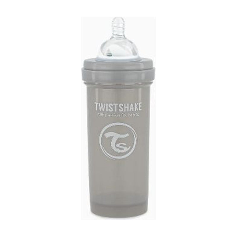 Mamadera Twistshake Anti-cólico 180ml Gris Liso