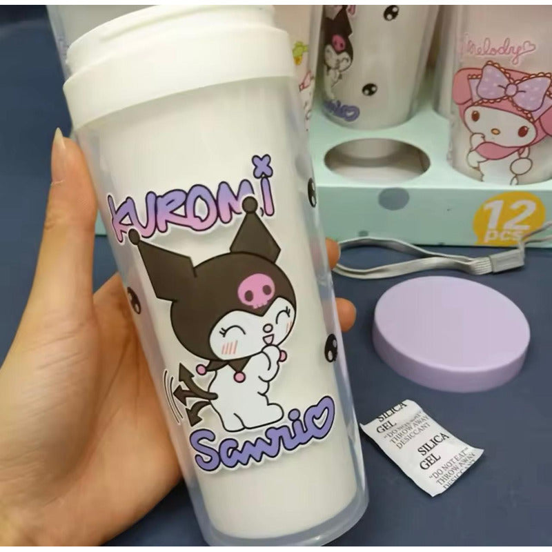 Vaso Con Tapa Diseño Kawaii Personajes Sanrio Niños