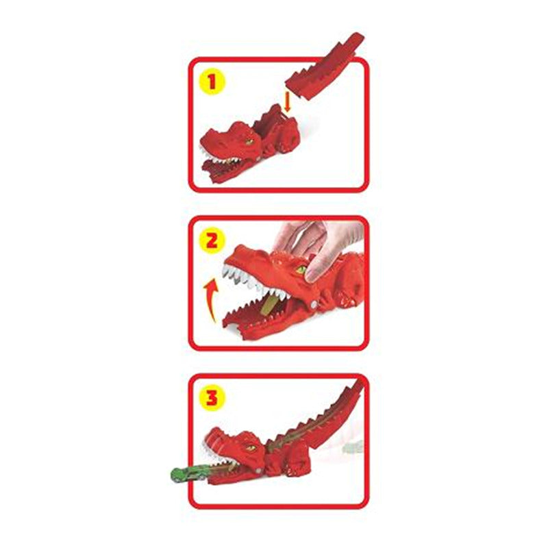 Lanzador De Autos Dinosaurio Hot Wheels Rojo