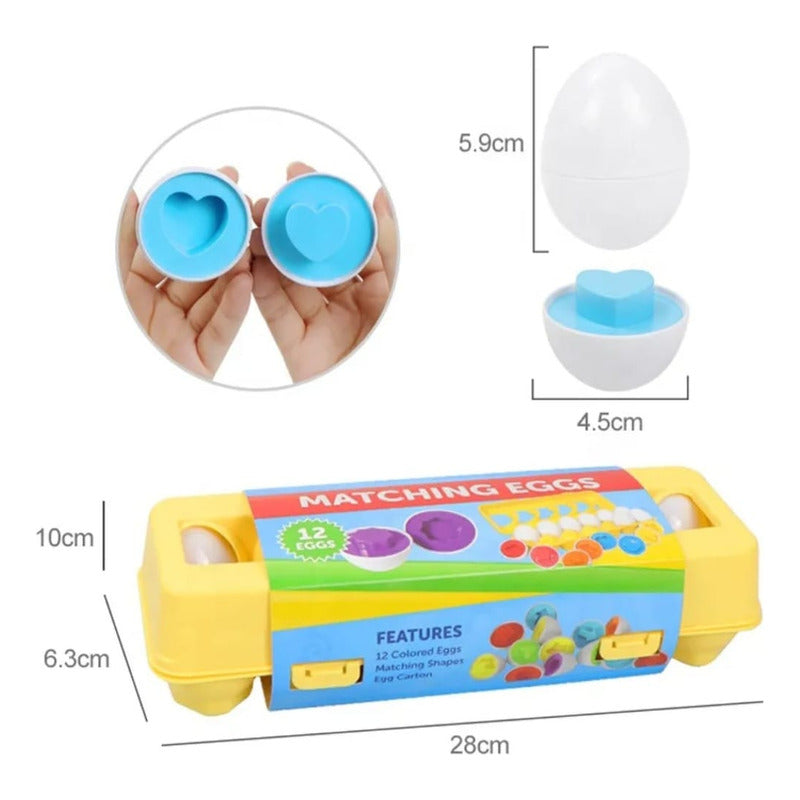 Juego Encaje Huevos Montessori Figuras Niños