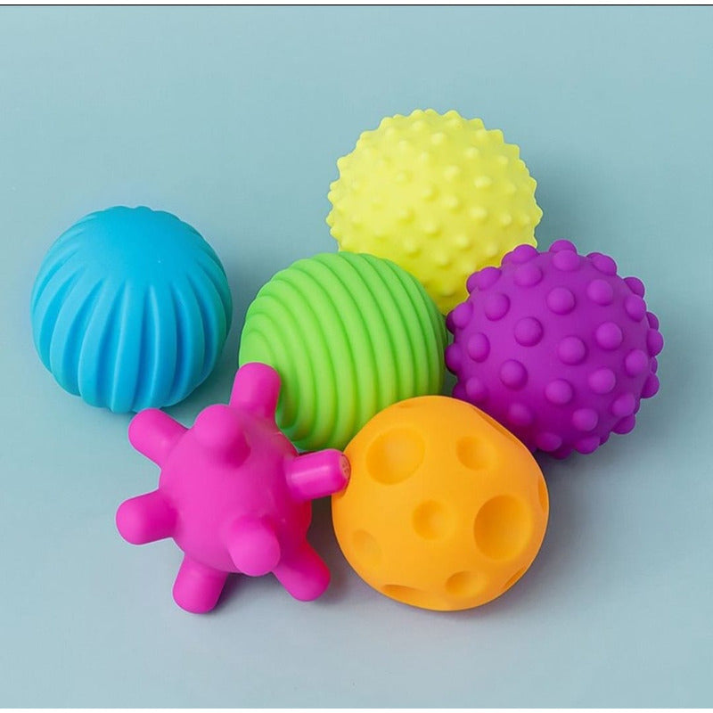 Set 6 Pelotas Sensoriales Aprendizaje Juego Para Bebé